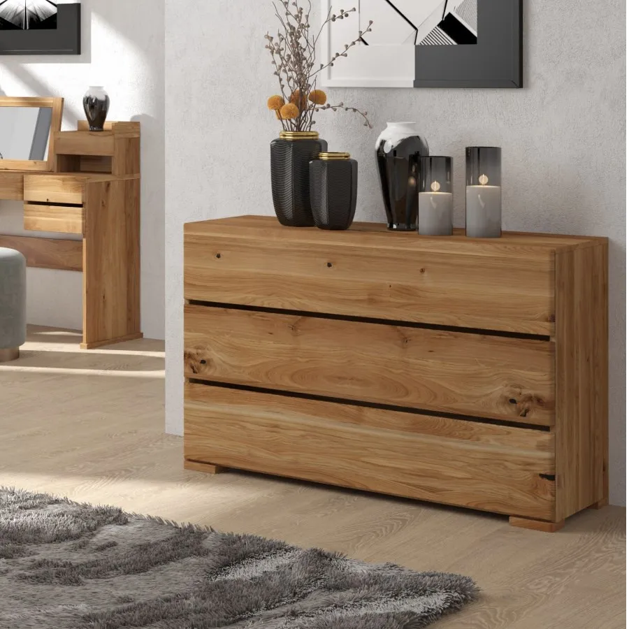 Commode chêne naturel chambre adulte collection NICEA