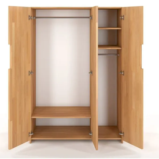 Armoire en bois avec 2 penderies collection BORGA