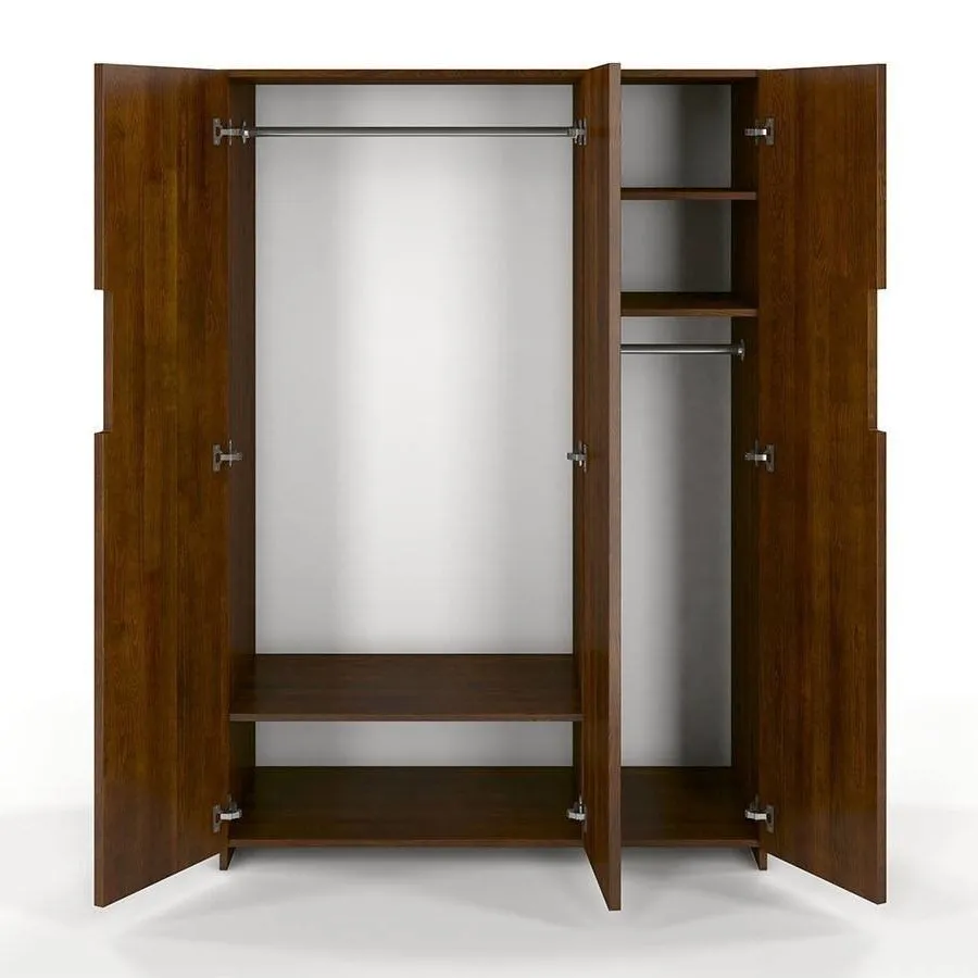 Armoire en pin massif avec niches de rangement collection BORGA