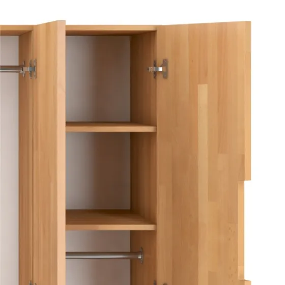 armoire dressing bois 4 portes avec rangements collection BORGA