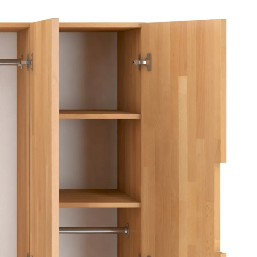 armoire dressing bois 4 portes avec rangements collection BORGA