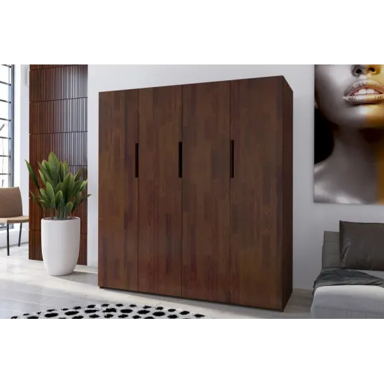 Armoire pin 4 portes chambre adulte  BORGA