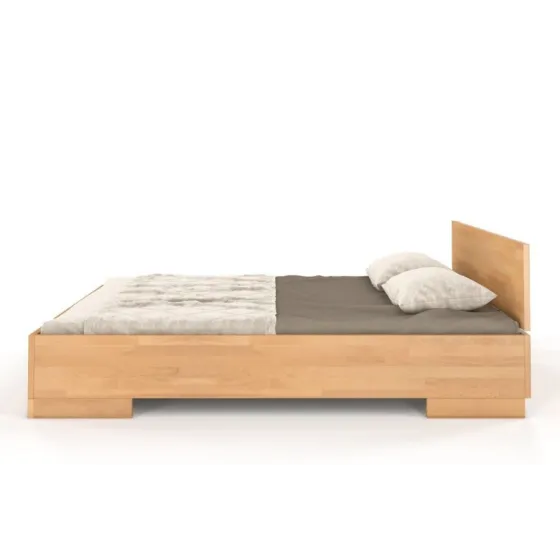 Lit coffre en bois massif naturel 180x200 collection ZENNO