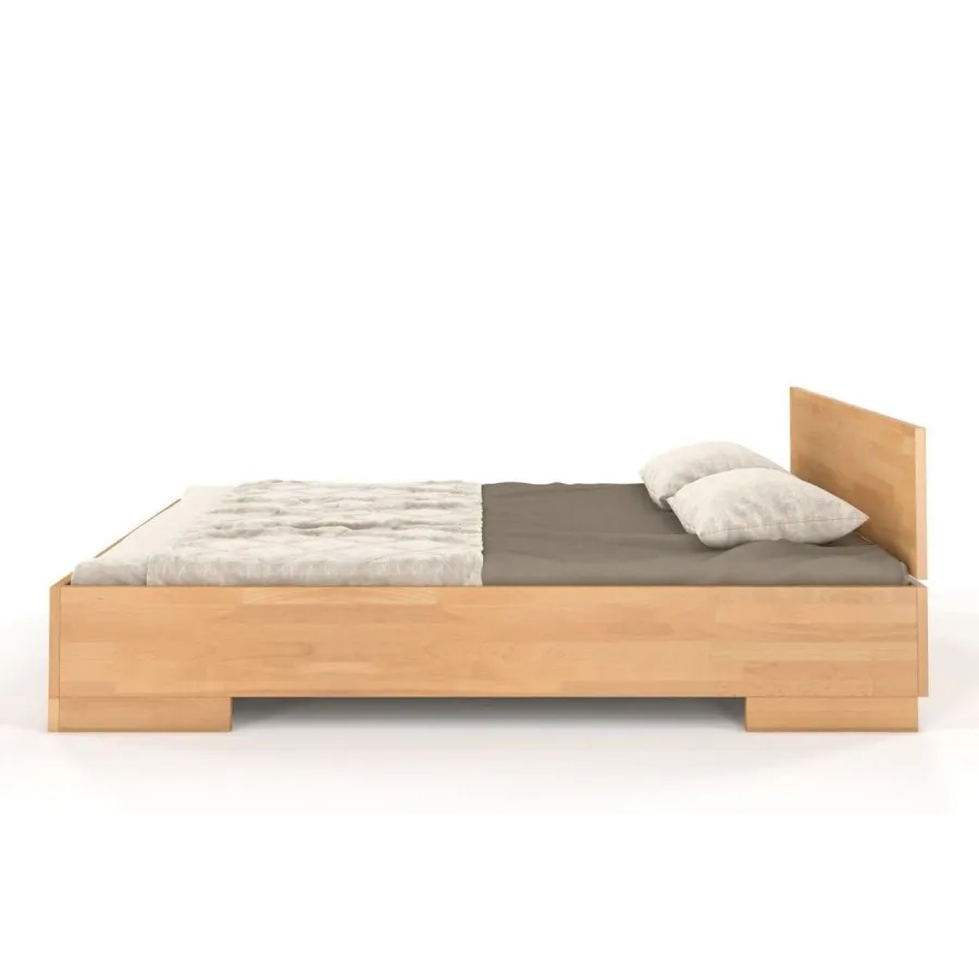 Lit coffre en bois massif naturel 180x200 collection ZENNO