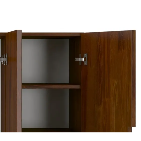 Armoires en pin noyer avec niches de rangement collection BORGA