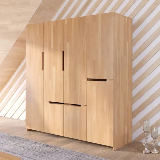 Armoire bois massif 4 portes