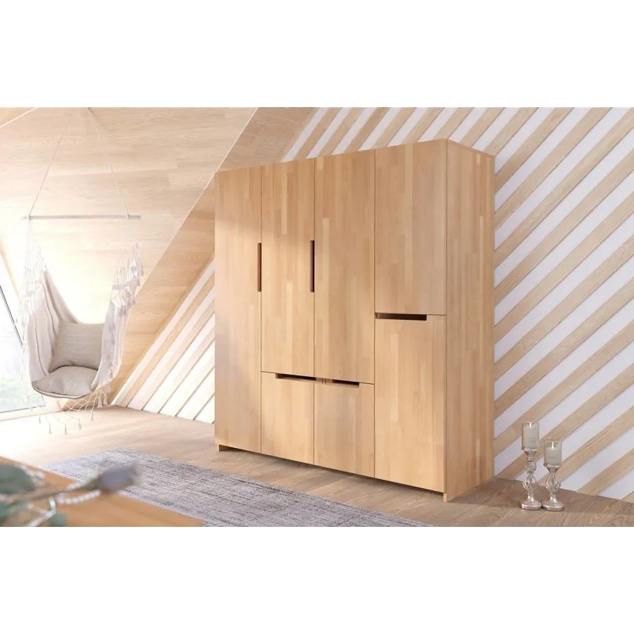 Armoire bois naturel chambre adulte collection  BORGA
