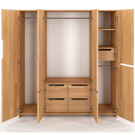 Armoire bois naturel 7 portes collection  BORGA