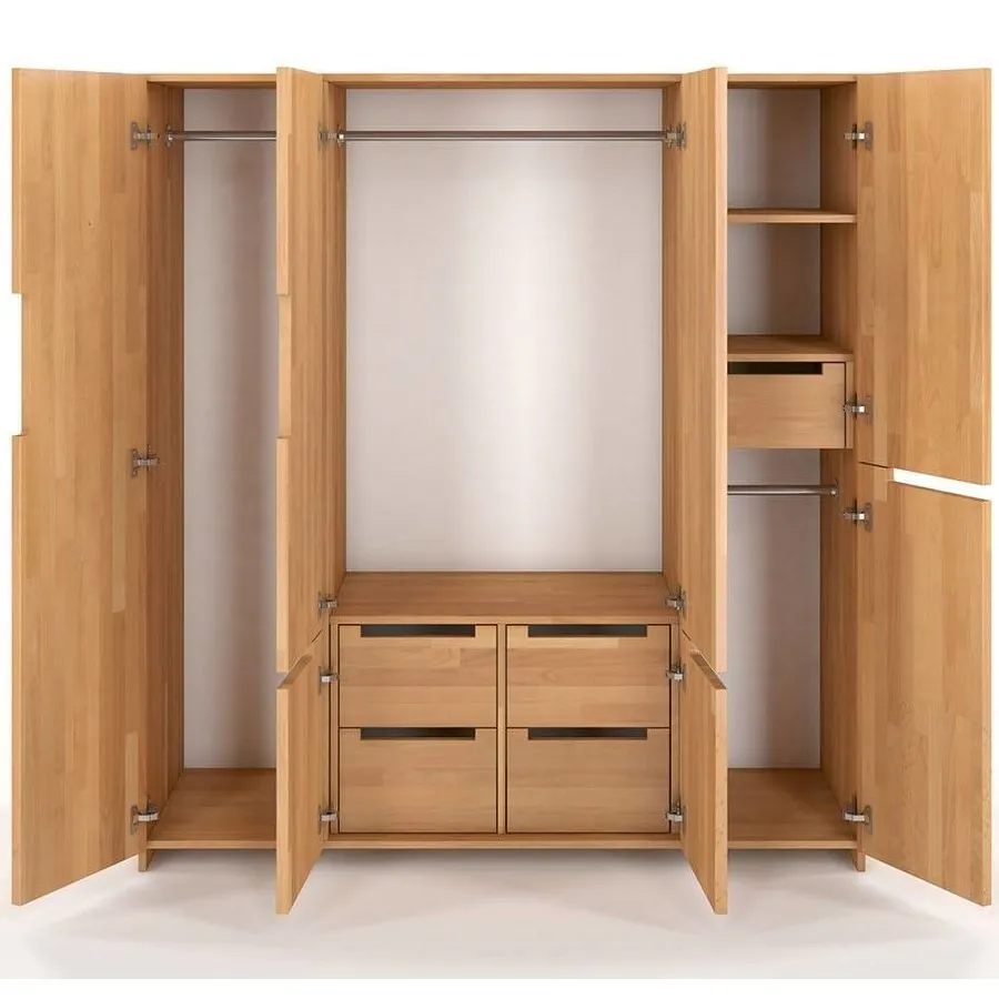 Armoire bois naturel 7 portes collection  BORGA