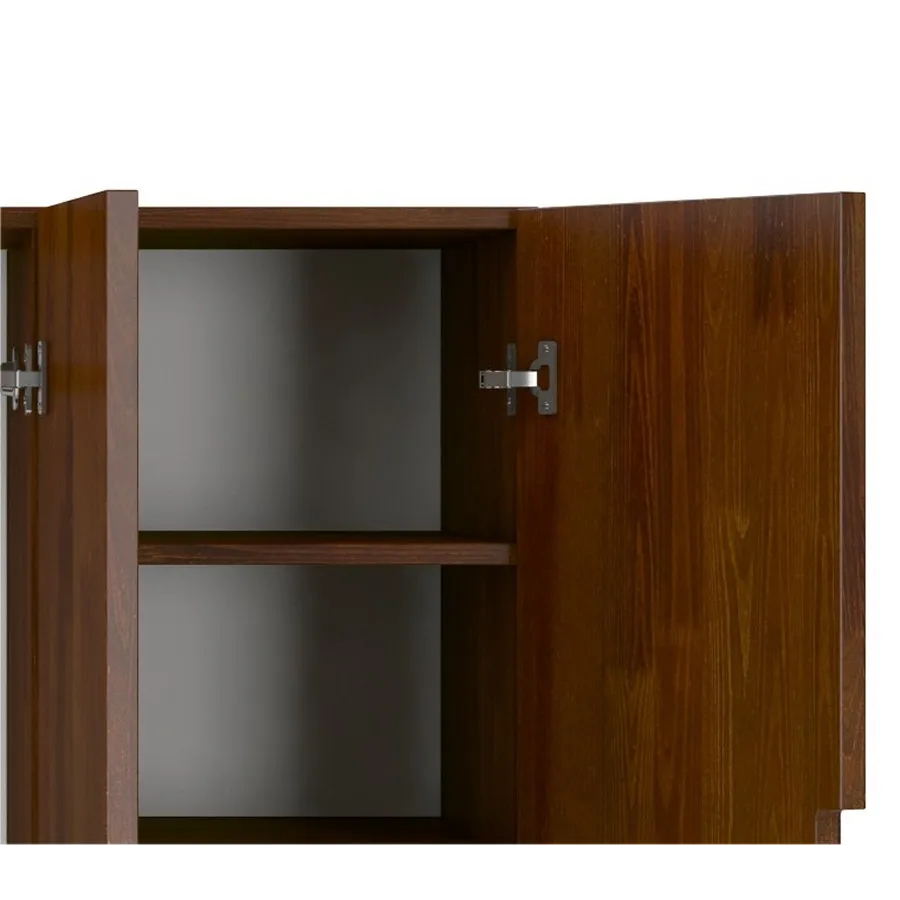 Armoire dressing bois noyer penderie métal collection BORGA