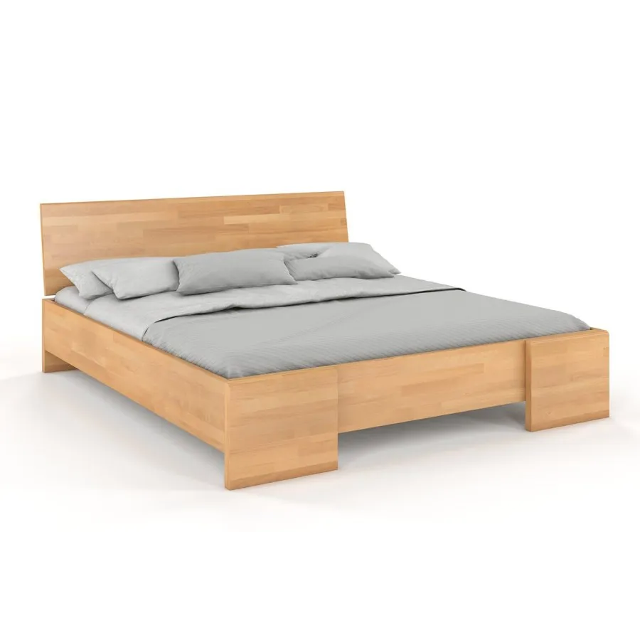 Lit coffre en bois 140x190 finition naturel NOVA