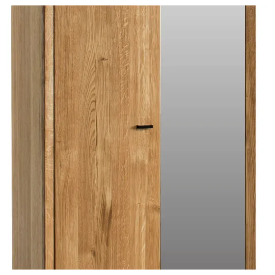 Meuble entrée bois avec une porte miroir collection FACTORY