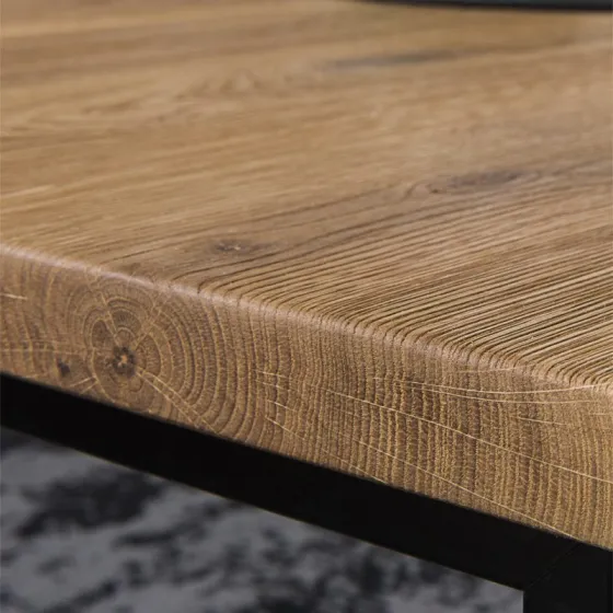 Table basse en chêne massif naturel huilé et pieds métal collection ARDEN