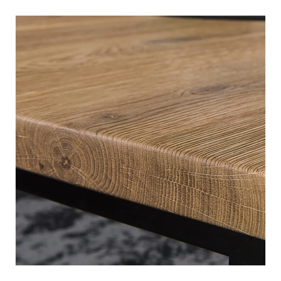Table basse en chêne massif naturel huilé et pieds métal collection ARDEN