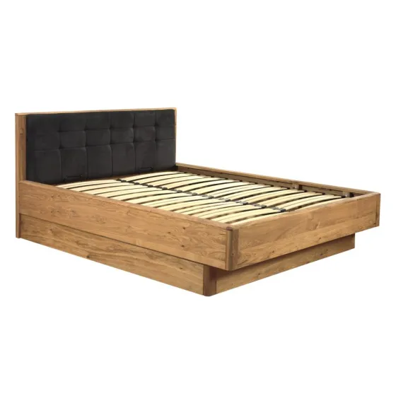 Lit coffre bois 140x200 avec sommier collection VERONA