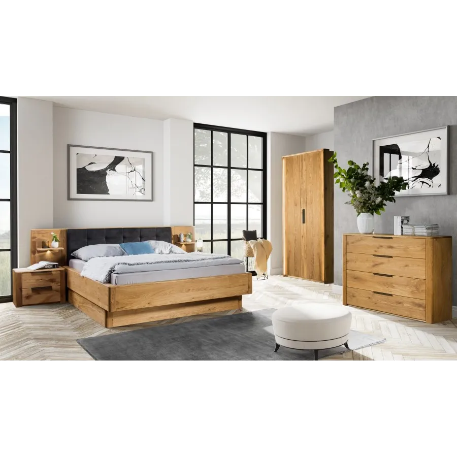 Commode chêne 4 tiroirs pour chambre collection VERONA