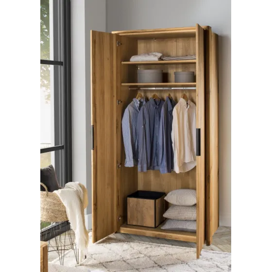 Armoire chêne 2 portes avec penderie collection VERONA