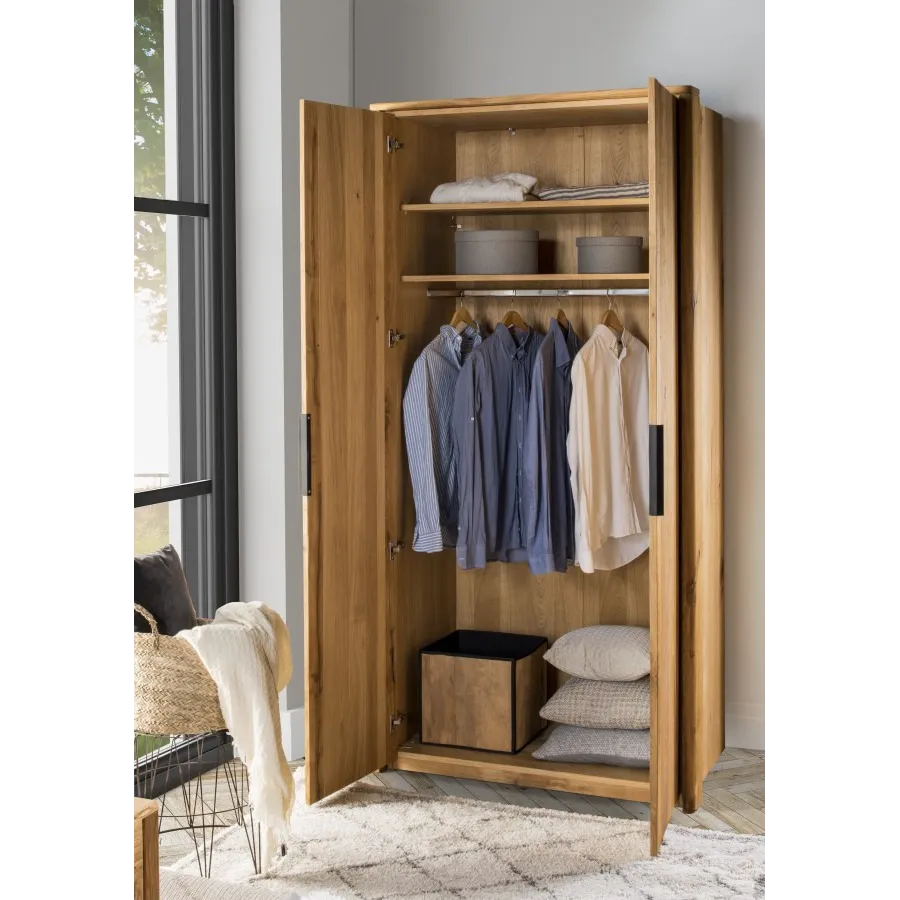 Armoire chêne 2 portes avec penderie collection VERONA