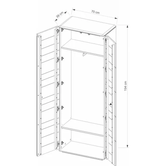 armoire entrée avec penderie collection VERONA