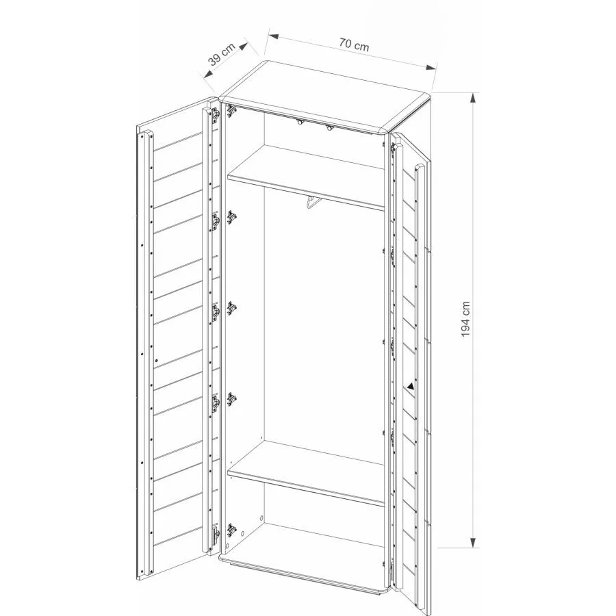 armoire entrée avec penderie collection VERONA