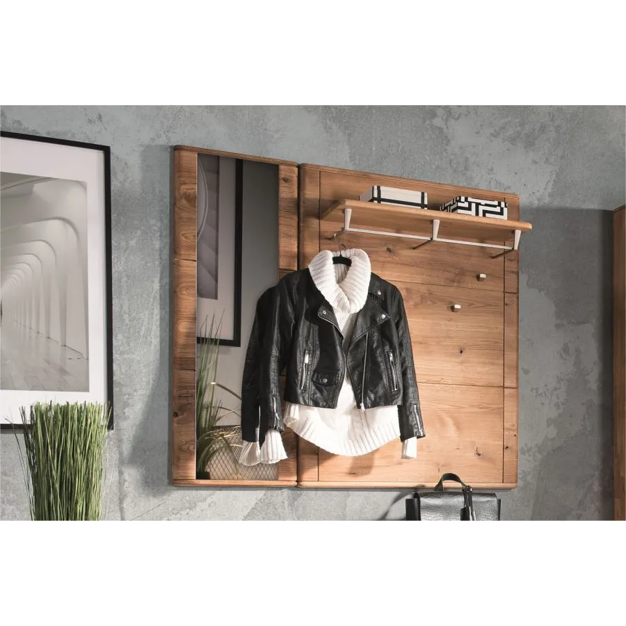 Miroir contour bois pour meuble entrée collection VERONA
