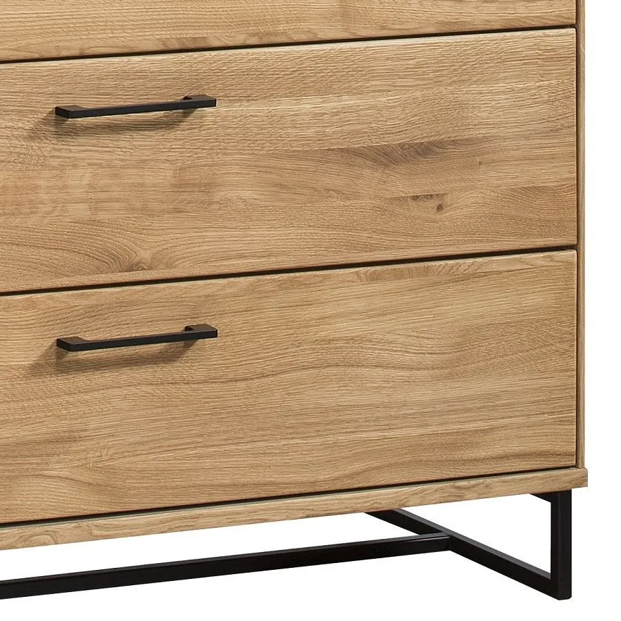 Buffet en bois massif avec poignées métal collection ARCO