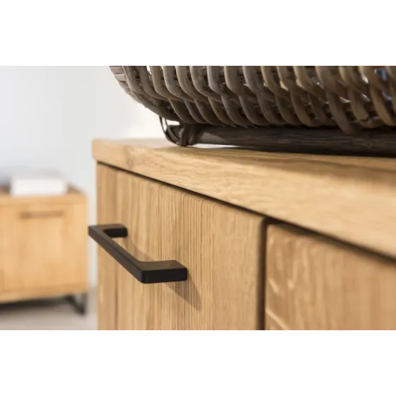 Buffet 100% en chêne naturel avec pieds métal collection ARCO