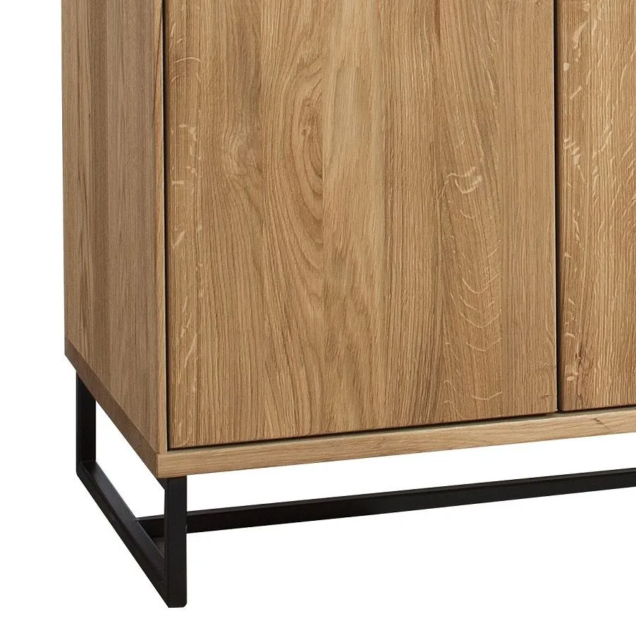 Buffet en bois massif avec pieds métal collection ARCO