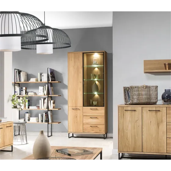 Vitrine en bois et verre pour salon collection ARCO