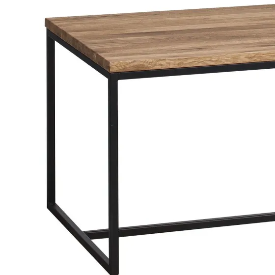 Table basse en chêne  et métal collection ARCO