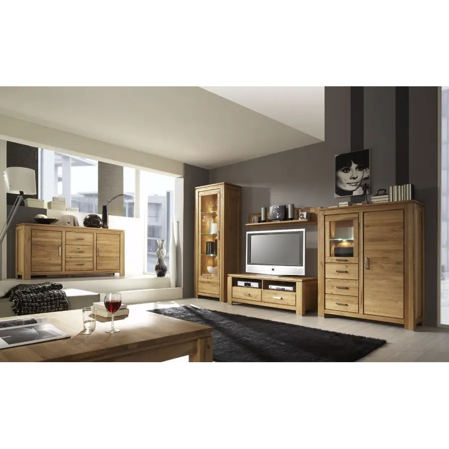Vitrine en bois et verre pour salon collection YORK