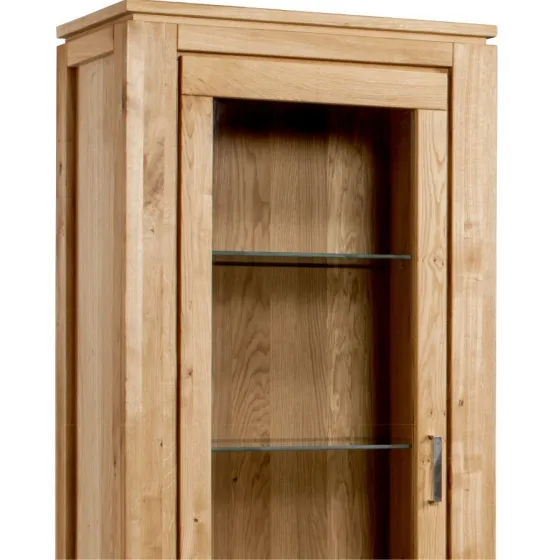 Vitrine en bois avec porte vitrée  collection YORK