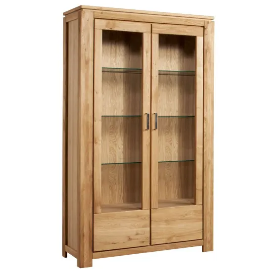 Vitrine en bois et verre 2 portes collection YORK