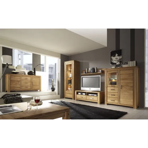 Meuble TV en bois naturel pour salon collection YORK