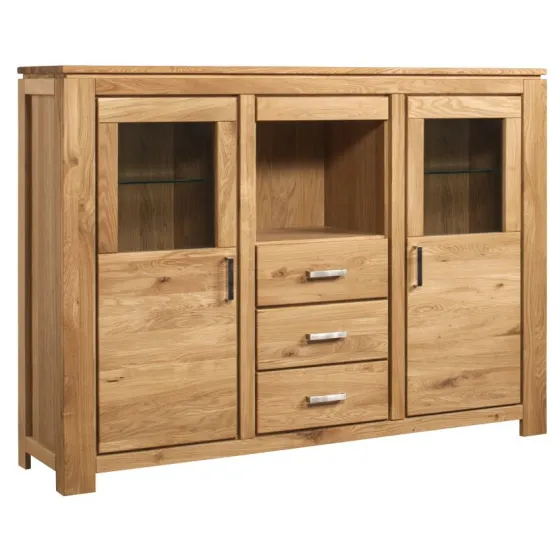 Vaisselier bois naturel 2 portes collection YORK