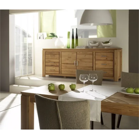 Table à manger en bois pour salon contemporain collection YORK