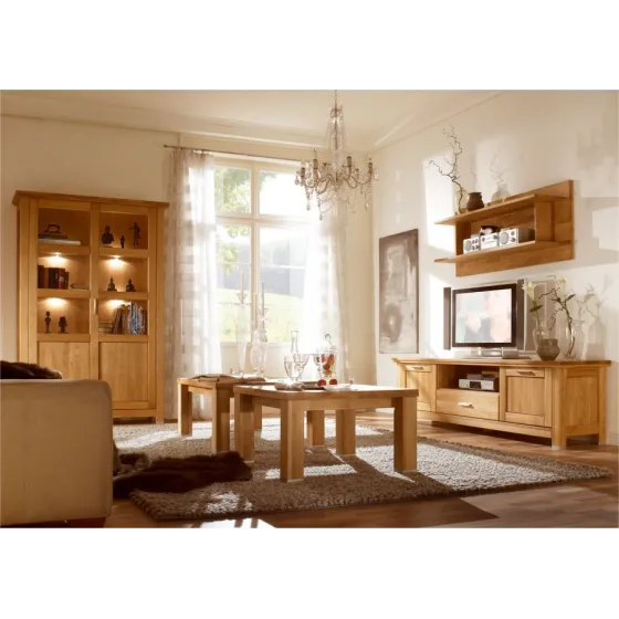 Meuble TV bois naturel pour salon contemporain collection ROMA