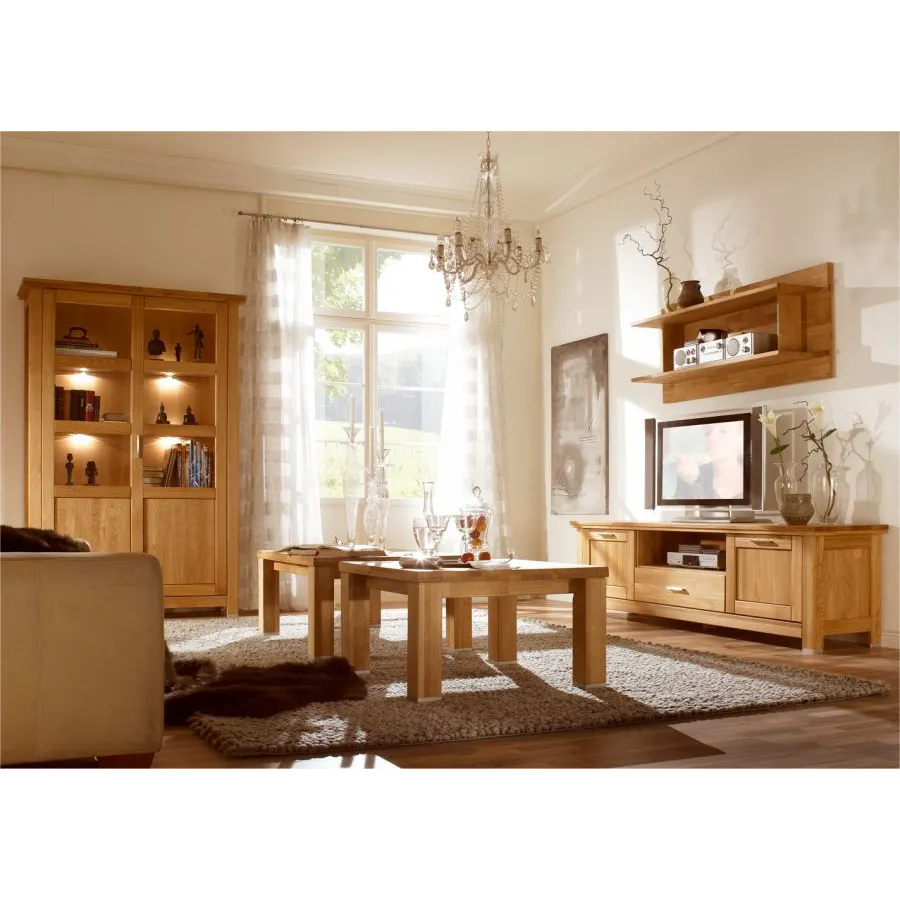 Meuble TV bois naturel pour salon contemporain collection ROMA
