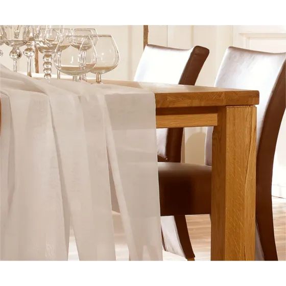 Table à manger en bois massif style contemporain collection ROMA