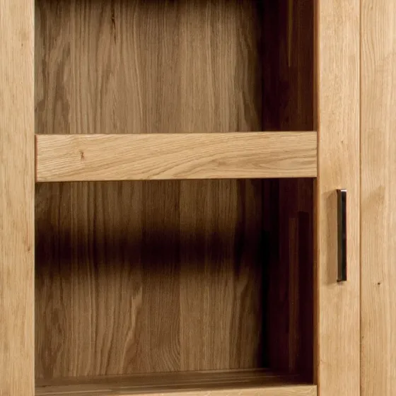 Vitrine en bois avec porte vitrée ouverture gauche ROMA