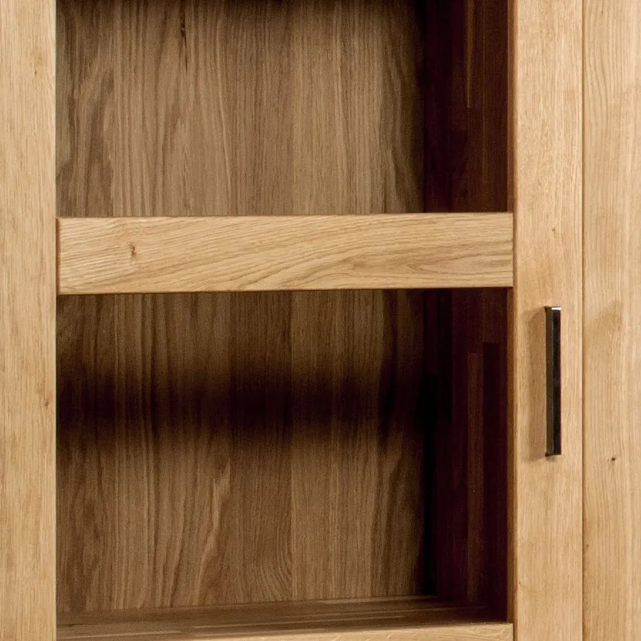 Vitrine en bois avec porte vitrée ouverture gauche ROMA
