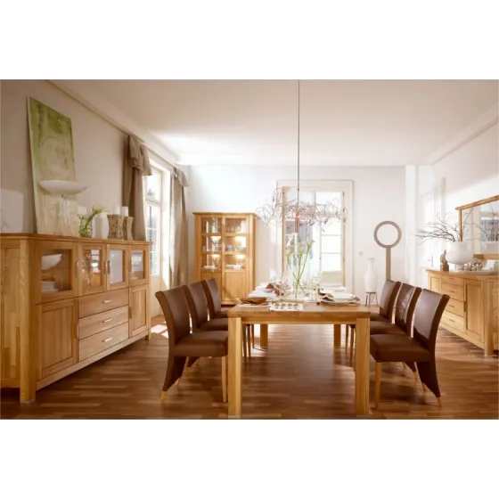 vaisselier bois massif contemporain pour salle a manger collection ROMA