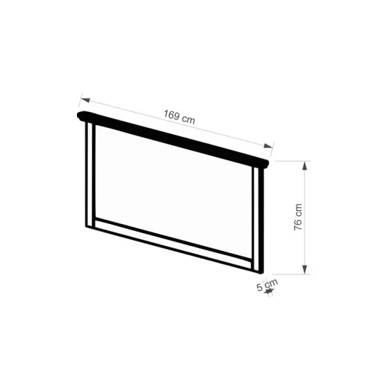 Grand miroir bois rectangulaire 169x76 cm collection ROMA