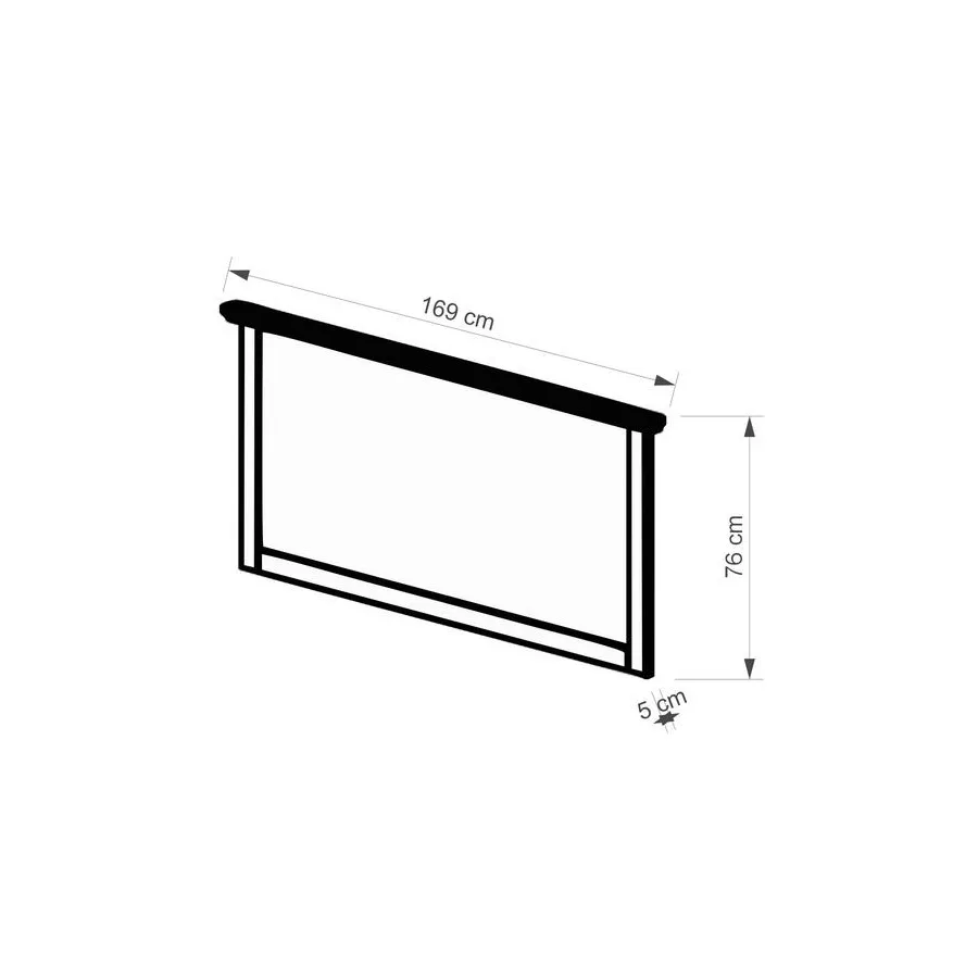 Grand miroir bois rectangulaire 169x76 cm collection ROMA