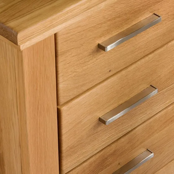 Module de rangement avec poignées en métal pour bureau en bois ROMA