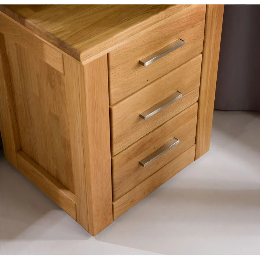 Module de rangement avec trois tiroirs pour bureau en bois ROMA