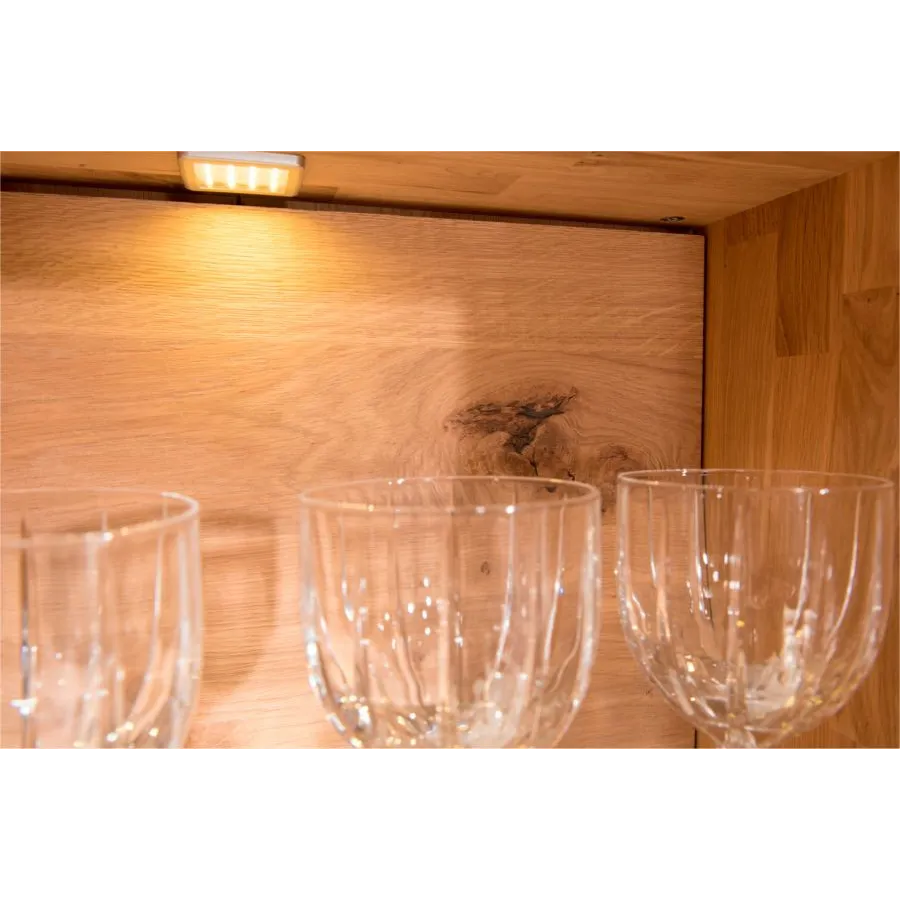 vitrine en bois et verre avec éclairage LED collection VERONA