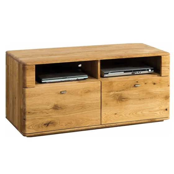 Meuble TV bois 2 tiroirs et 2 niches de rangement gamme ROMA