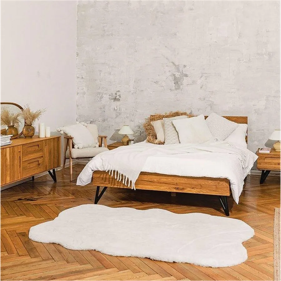 Lit en chêne massif design 140x190 collection VIGO