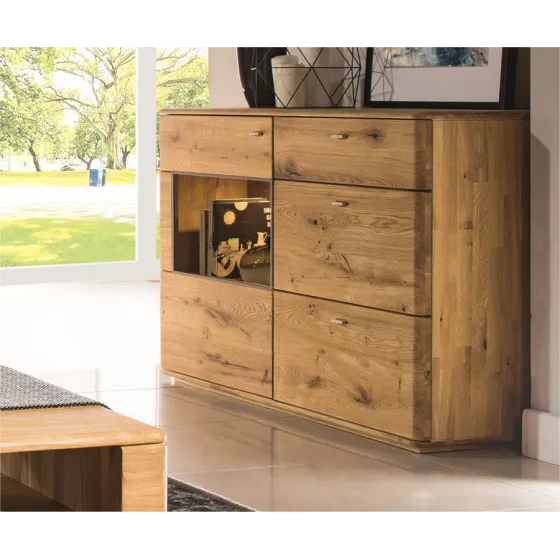 Buffet chêne massif naturel moderne pour salon VERONA